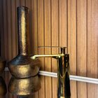 Torneira Banheiro Misturador 100% Metal Premium Moscou Gold