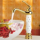 Torneira Banheiro Misturador Luxo Moderna Dourada Pia Cuba