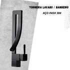 Torneira Banheiro Misturador Monocomando Premium Preta Fosco