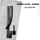 Torneira Banheiro Misturador Monocomando Premium Preta Fosco