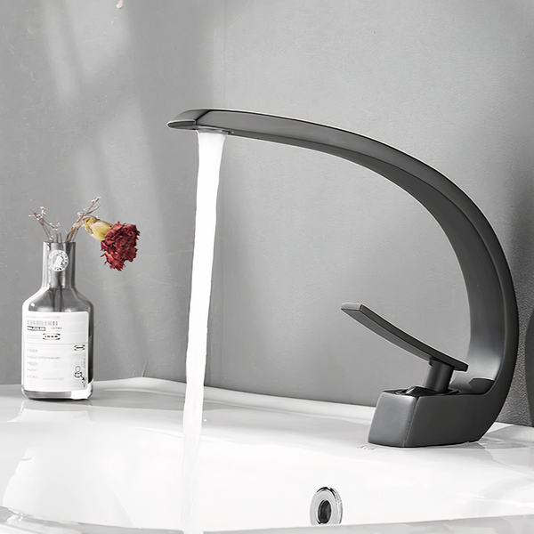 Torneira Banheiro Misturador Monocomando Preto Luxo Design