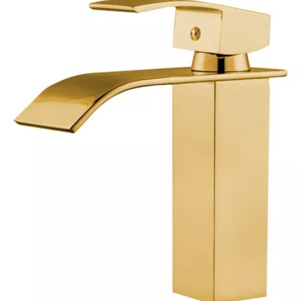 Torneira Banheiro Moncomando Misturador Dourada Padrão Europe