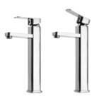 Torneira Banheiro Monocomando Alta Cromado Quadrada Premium