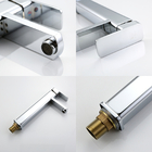 Torneira Banheiro Monocomando Alta Cromado Quadrada Premium