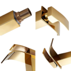 Torneira Banheiro Monocomando Alta Dourado Cascata Premium