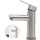 Torneira Banheiro Monocomando Baixa Inox Aço Escovado