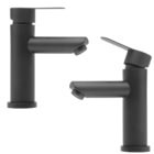 Torneira Banheiro Monocomando Baixa Redonda Preto Fosco