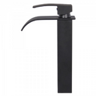 Torneira Banheiro Monocomando Bancada Cascata Preta Bica Alta