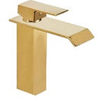 Torneira Banheiro Monocomando Cascata Baixa Dourada