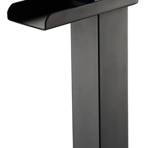 Torneira Banheiro Monocomando Cascata Bica Alta Preta