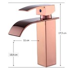 Torneira Banheiro Monocomando Cascata Bica Baixa Rose Gold