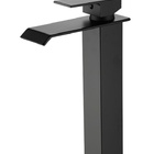 Torneira Banheiro Monocomando Cascata Preta Bica Alta