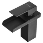 Torneira Banheiro Monocomando Lavatório Cascata Preto Za-802