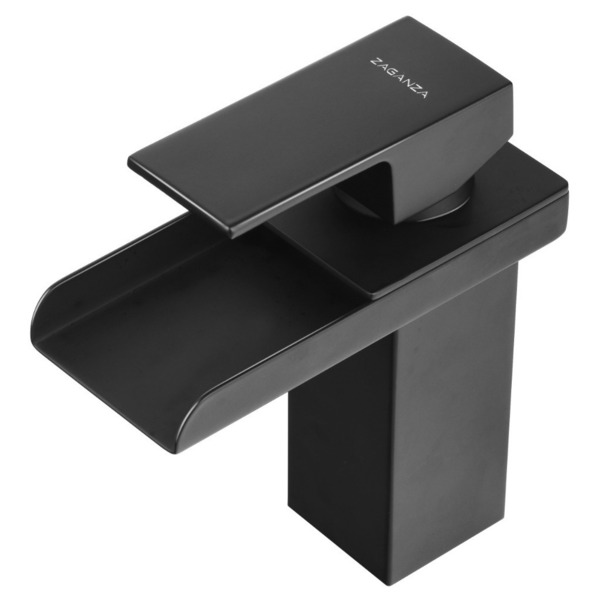 Torneira Banheiro Monocomando Lavatório Cascata Preto Za-802
