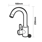 Torneira Banheiro Monocomando Misturador Escovado Baixa