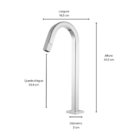 Torneira Banheiro Pia Cuba Lavatório Bica Alta 1/4v Black