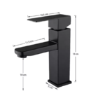 Torneira Banheiro Preta Misturador Monocomando Lavabo S304