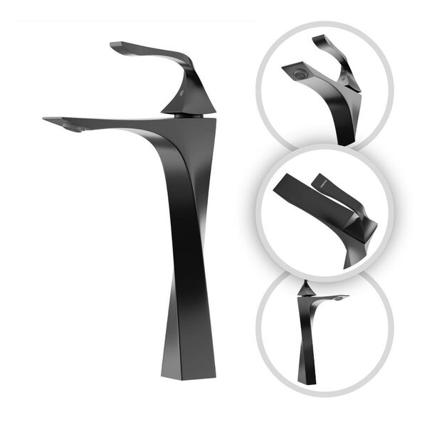 Torneira Banheiro Preto Paris Monocomando 100% Metal Premium