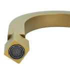 Torneira Banheiro Quadrada Dourada Gold Pratica Clean Alta