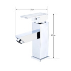 Torneira Banheiro Quadrada Monocomando Cromada