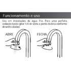 Torneira Banheiro Quadrada Rose Gold Pratica Clean Alta
