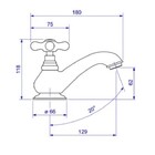 Torneira Belle Epoque Deca Bica Media Cromado Com Dourado - 1