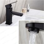 Torneira Berlim Banheiro Com Bica Baixa - Quadrada Preta