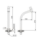 Torneira Bica Alta Banheiro Gold Dourado 1/4 De Volta Mvt23
