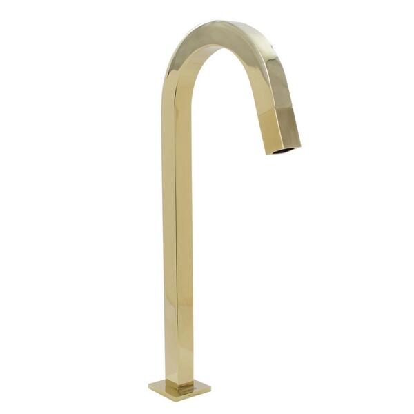 Torneira Bica Alta Banheiro Gold Dourado 1/4 De Volta Tube