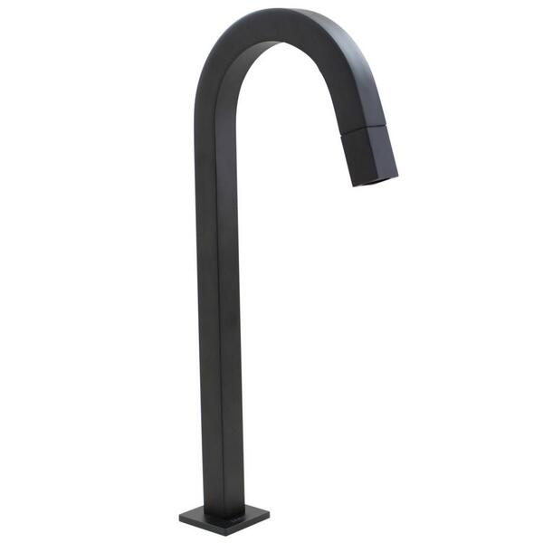 Torneira Bica Alta Banheiro Preto Fosco 1/4 De Volta Tube