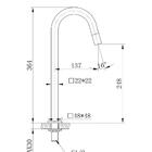 Torneira Bica Alta Banheiro Preto Fosco 1/4 De Volta Tube