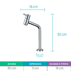 Torneira Bica Alta Espaçokb Ke-802 Monocomando Cromado