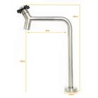 Torneira Bica Alta Link1198 Inox Escovado 304 Cuba Lavatório