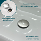 Torneira Bica Alta Pia Banheiro Cromada 90 Graus 7/8 De Volta