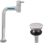 Torneira Bica Alta Pia Banheiro Cromada 90 Graus 7/8 De Volta