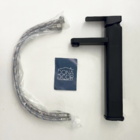 Torneira Bica Alta Preto Fosco Inox 304 Pia Banheiro Monocoma