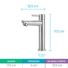 Torneira Bica Baixa Espaçokb Ke-002 Monocomando Níquel Escova