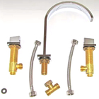 Torneira Bica Banheiro Duplo Comando Com Misturador 1/4 Volta