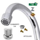 Torneira Bica Móvel Alta 1/4 De Volta - Parede - C40