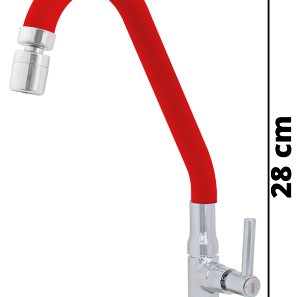 Torneira Bica Móvel Arejador Articulado Mesa Red Color Lx