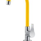 Torneira Bica Móvel Mesa Cozinha Twist Amarela Herc 2952