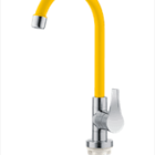 Torneira Bica Móvel Mesa Cozinha Twist Amarela Herc 2952