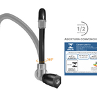 Torneira Bica Móvel Parede Bica Alta Preta Wh