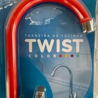 Torneira Bica Móvel Parede Cozinha Twist Vermelho Herc 2941