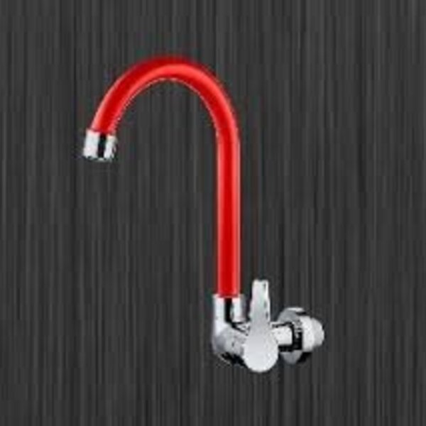 Torneira Bica Móvel Parede Cozinha Twist Vermelho Herc 2941