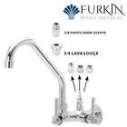 Torneira Bica Móvel Parede Saída Purificador Kit Universal