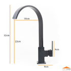 Torneira Black Bica Alta Banheiro Metal Monocomando Padrão Lu