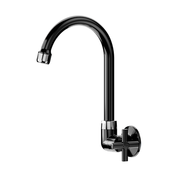 Torneira Blukit De Parede Lume 1/4 De Volta Preta