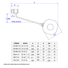 Torneira Bóia Modelo para Caixa D'Água 1350 BSA Haste Liga Cobre 1 Polegada Termoplástica Deca