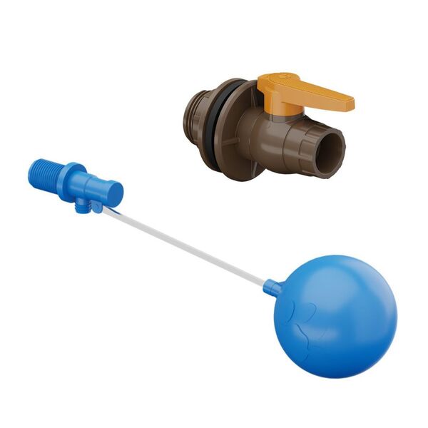 Torneira Boia 3/4" Caixa D'água Tigre Com Adaptador Registro